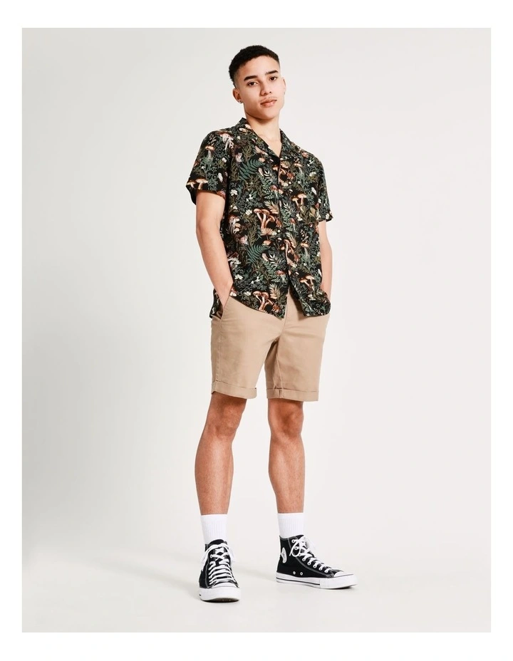 Best Pirce 𧨠Kenji Wonderland Print Short Sleeve Rayon π Shirt In Black π - Image 6