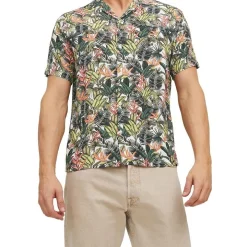 Flash Sale ✔️ Jack & Jones Holitropical Short Sleeve Resort 👕 Shirt In Cilantro 👍