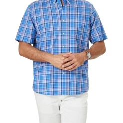 Best Pirce 👏 Gazman Casual Slub Check Short Sleeve 👕 Shirt In Multi 😉