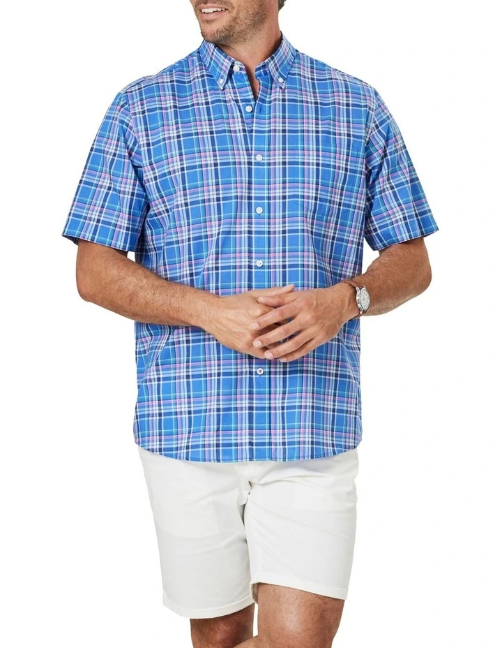 Best Pirce π Gazman Casual Slub Check Short Sleeve π Shirt In Multi π