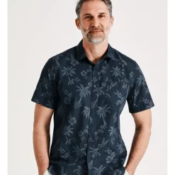 Promo ✔️ Reserve Ashmore Short Sleeve Print 👕 Shirt In Indigo 🔥