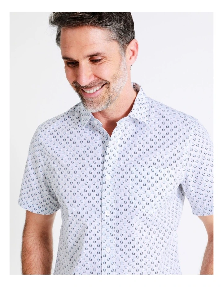 Deals π₯° Reserve Kirkby Short Sleeve Print π Shirt In White π - Image 2
