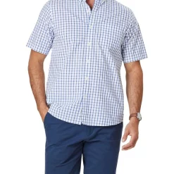 Top 10 👍 Gazman Easy Care Check Short Sleeve In White ⭐