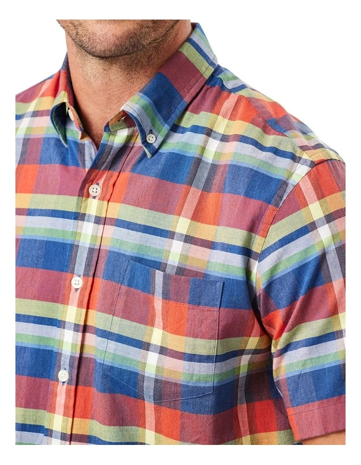 Outlet β Gazman Casual Short Sleeve π Shirt In Multi Check π - Image 3