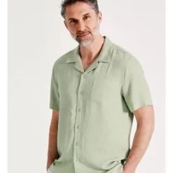 Wholesale 🤩 Reserve Stradbroke Short Sleeve Jacquard 👚 Shirt In Sage 🧨