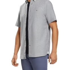 Top 10 🛒 Tommy Hilfiger Flex Oxford Short Sleeve 👚 Shirt In Desert Sky 🔥