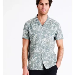 New ✔️ Maddox Suffolk Print Short Sleeve Resort 👕 Shirt In Blue 💯