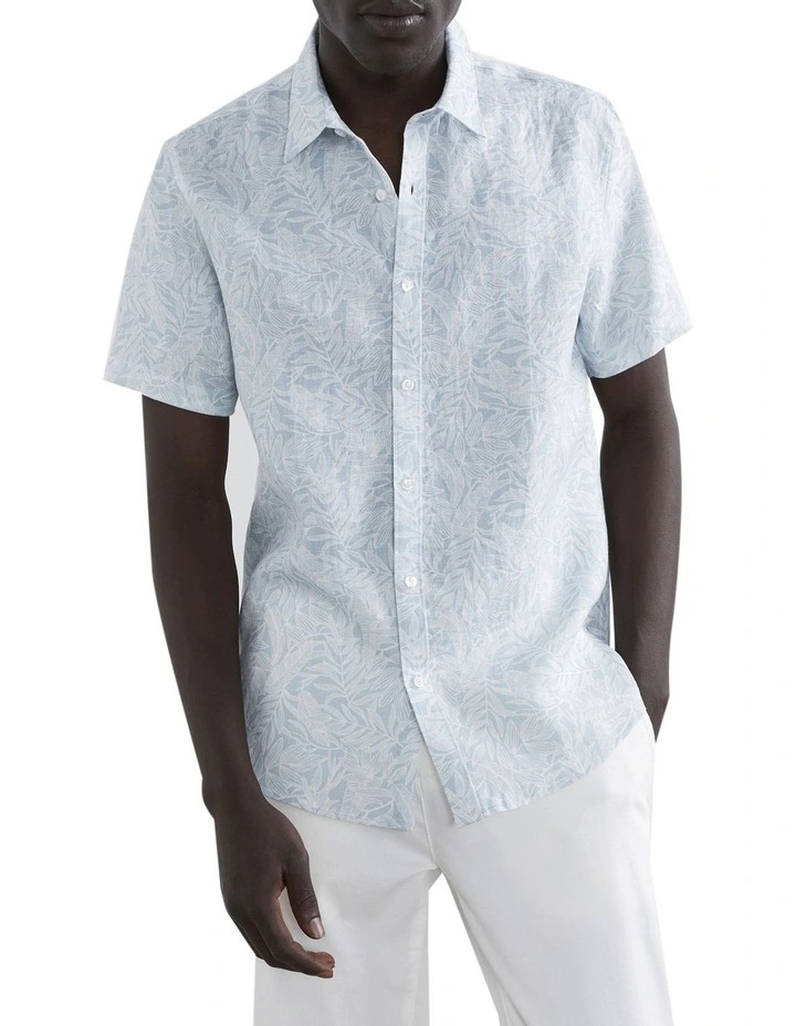 Outlet π₯° French Connection Leaf Linen Classic Fit π Shirt π