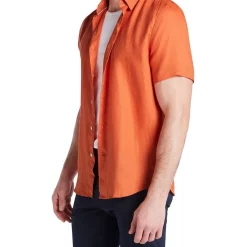 Best Pirce 👍 Marcs Felix Linen Short Sleeve 👚 Shirt In Orange ✔️