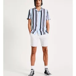 Wholesale ⌛ Kenji Lebowski Stripe Short Sleeve Rayon 👕 Shirt In Assorted ⌛