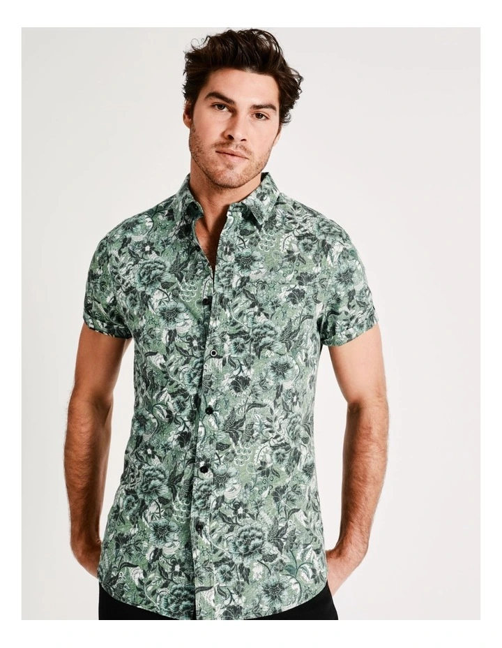 Buy β€οΈ Maddox Arakwal Reverse Print Short Sleeve π Shirt In Khaki π