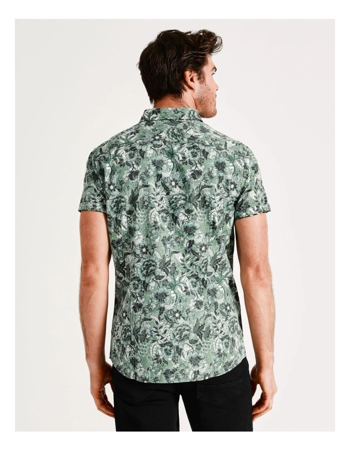 Buy β€οΈ Maddox Arakwal Reverse Print Short Sleeve π Shirt In Khaki π - Image 7